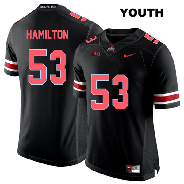 Ohio State Buckeyes Youth Davon Hamilton #53 Red Number Black Authentic Nike College NCAA Stitched Football Jersey VC19N82GJ